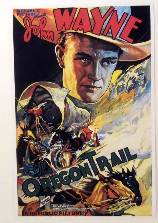 "THE OREGON TRAIL" JOHN WAYNE MOVIE POSTER GICLEE PRINT: 11" by 17"