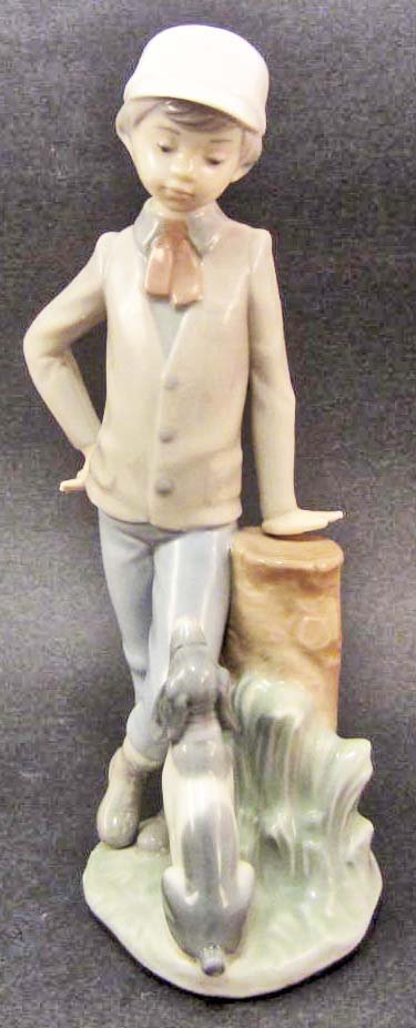 lladro figurines boy with dog