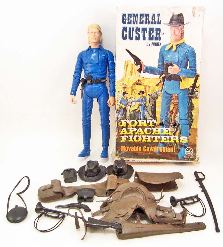 C. 1960S MARX GENERAL CUSTER FIGURE IN ORIGINAL BOX: Best of the West. Comes w/ Accessories.
