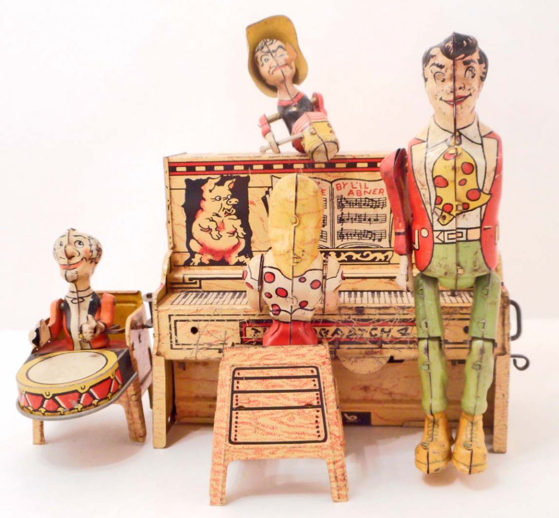 VINTAGE L'IL ABNER & DOGPATCH TIN LITHO WIND-UP TOY: not currently working