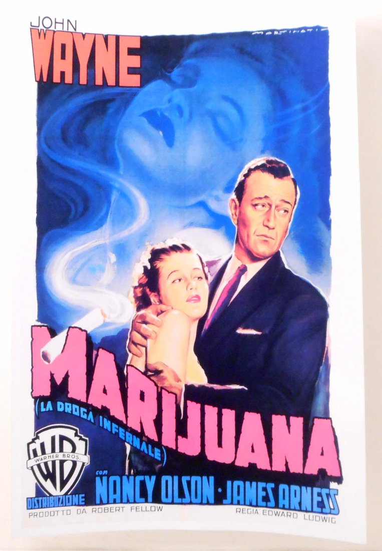 JOHN WAYNE "MARIJUANA" MOVIE POSTER PRINT APPROX 11" X: N/A