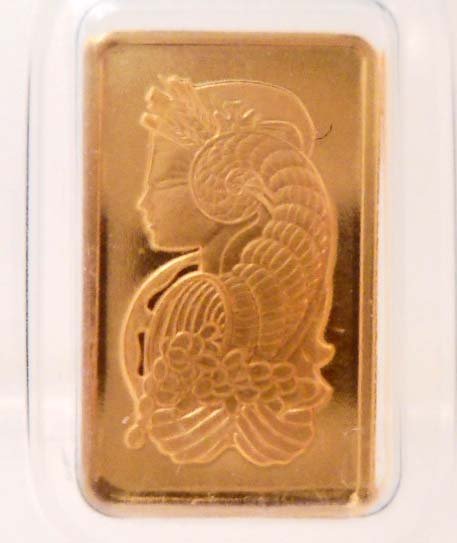 1G PAMP SUISSE 999.9 FINE GOLD INGOT: N/A