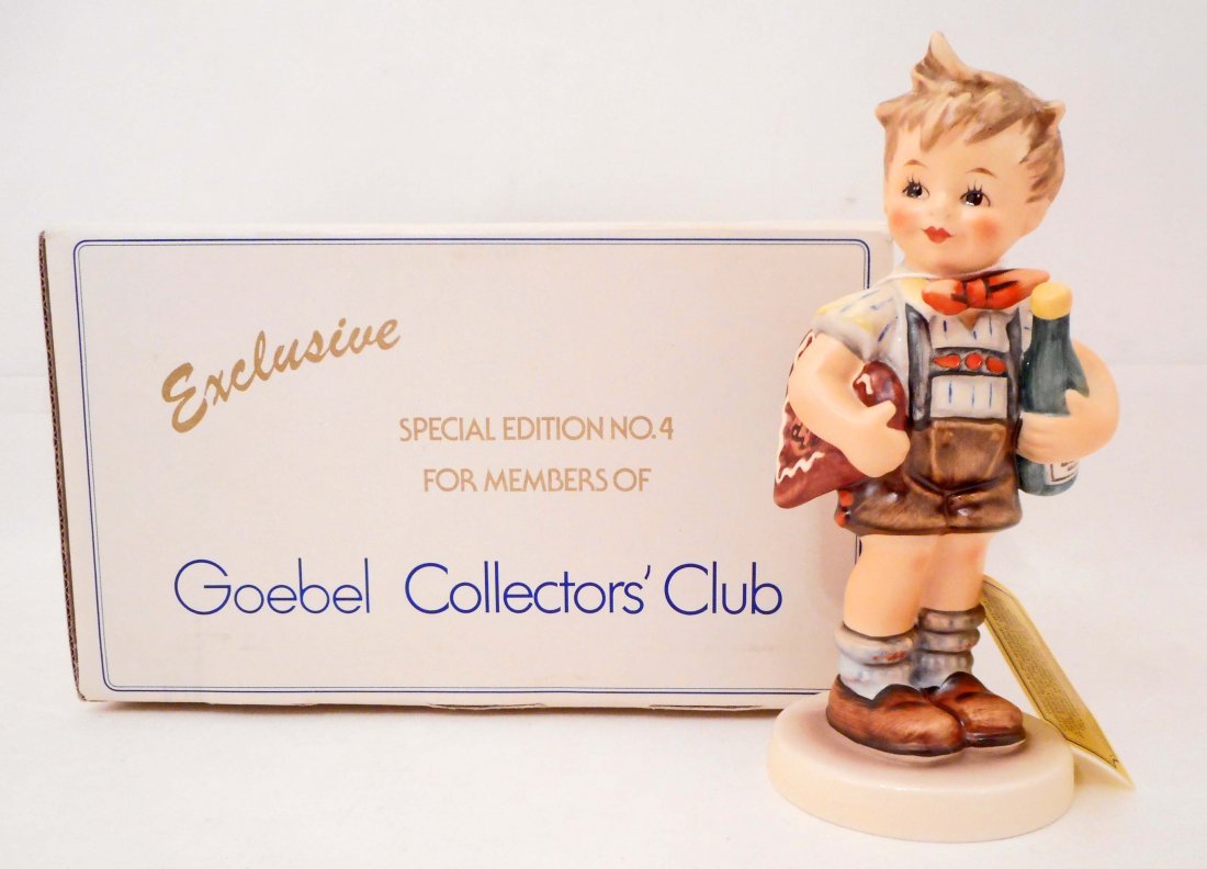 VINTAGE HUMMEL "VALENTINE JOY" FIGURINE IN ORIGINAL BOX: Approx. 5.25" tall.