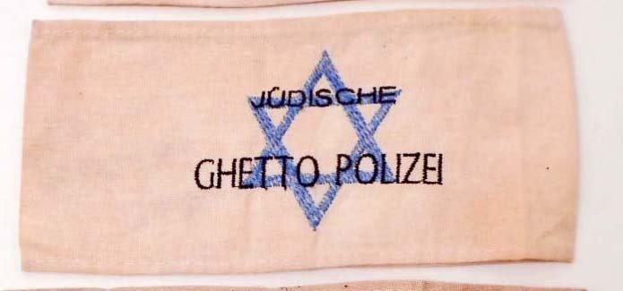 NAZI GERMAN GHETTO POLICE STAR OF DAVID ARM BAND: Poss. Post War