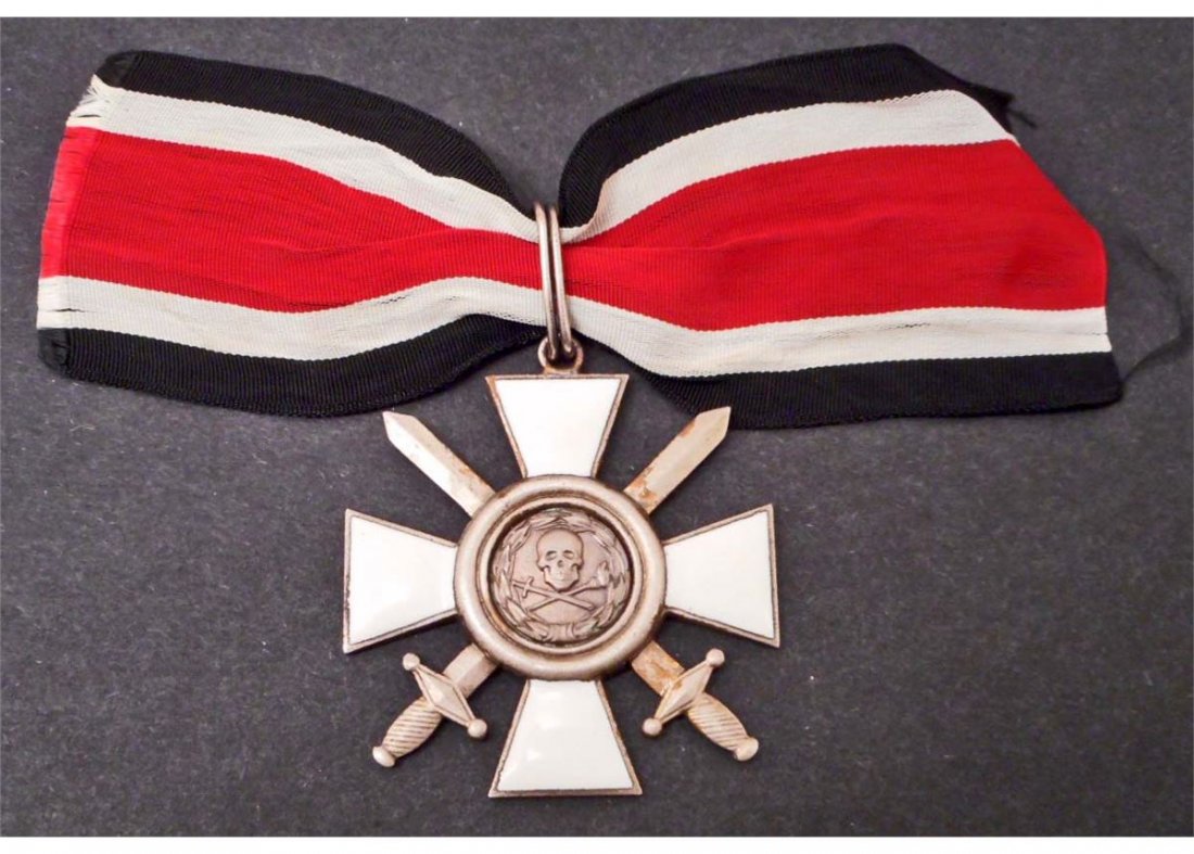 NAZI GERMAN WAFFEN SS SCHULTZ STAFFEL SKULL NECK ORDER: Poss. Post War