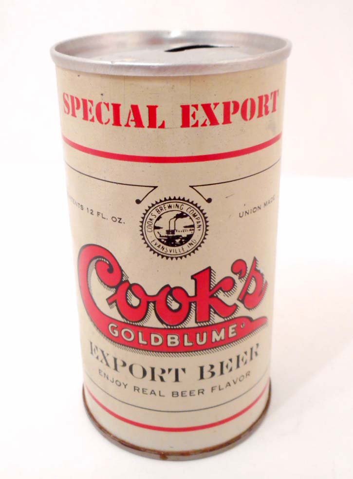 VINTAGE COOKS GOLDBLUME PULL TAB ADVERTISING BEER CAN: n/a