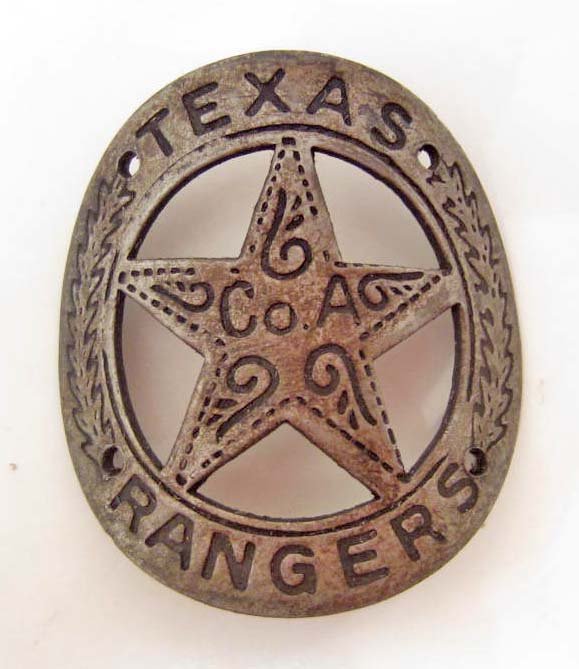 TEXAS RANGER GUN BUTT TAG: n/a
