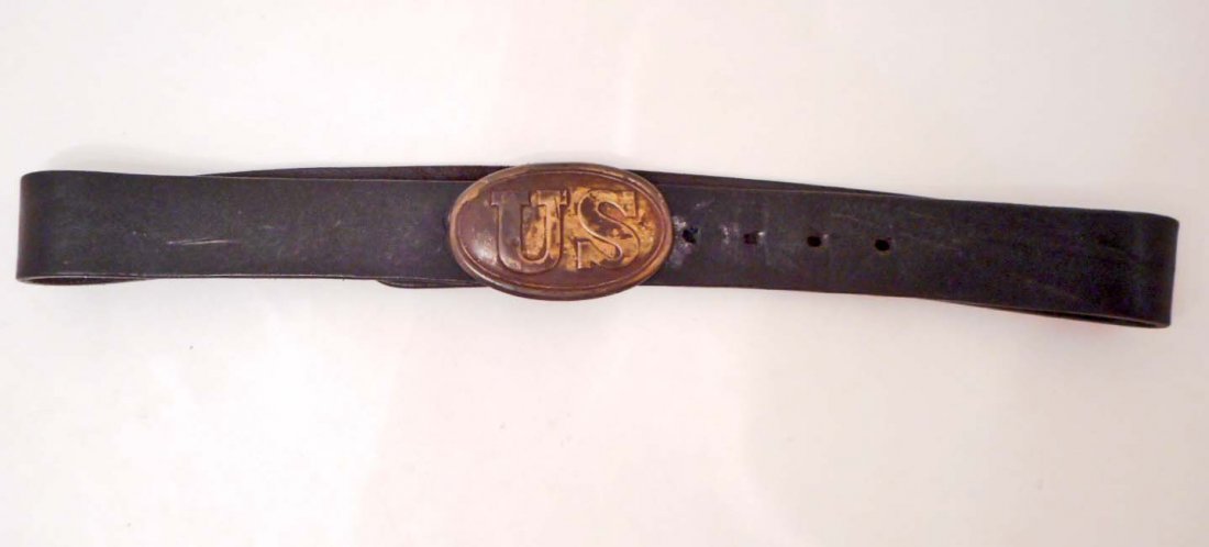 US CIVIL WAR ERA UNION ARMY US ENLISTED MANS BELT AND (1 of 2)