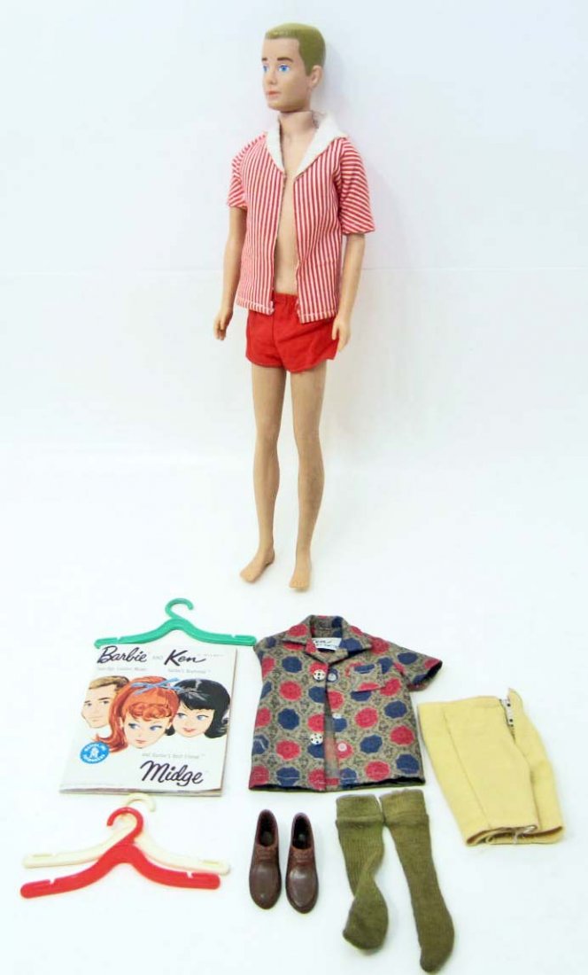 1963 KEN DOLL IN ORIG. CLOTHING W/ ACCESSORIES: n/a