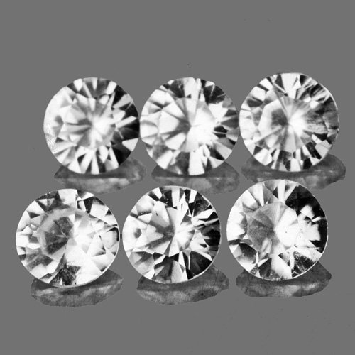 LOT OF 1.18 CTS OF DIAMOND CUT NATURAL WHITE ZIRCON: n/a