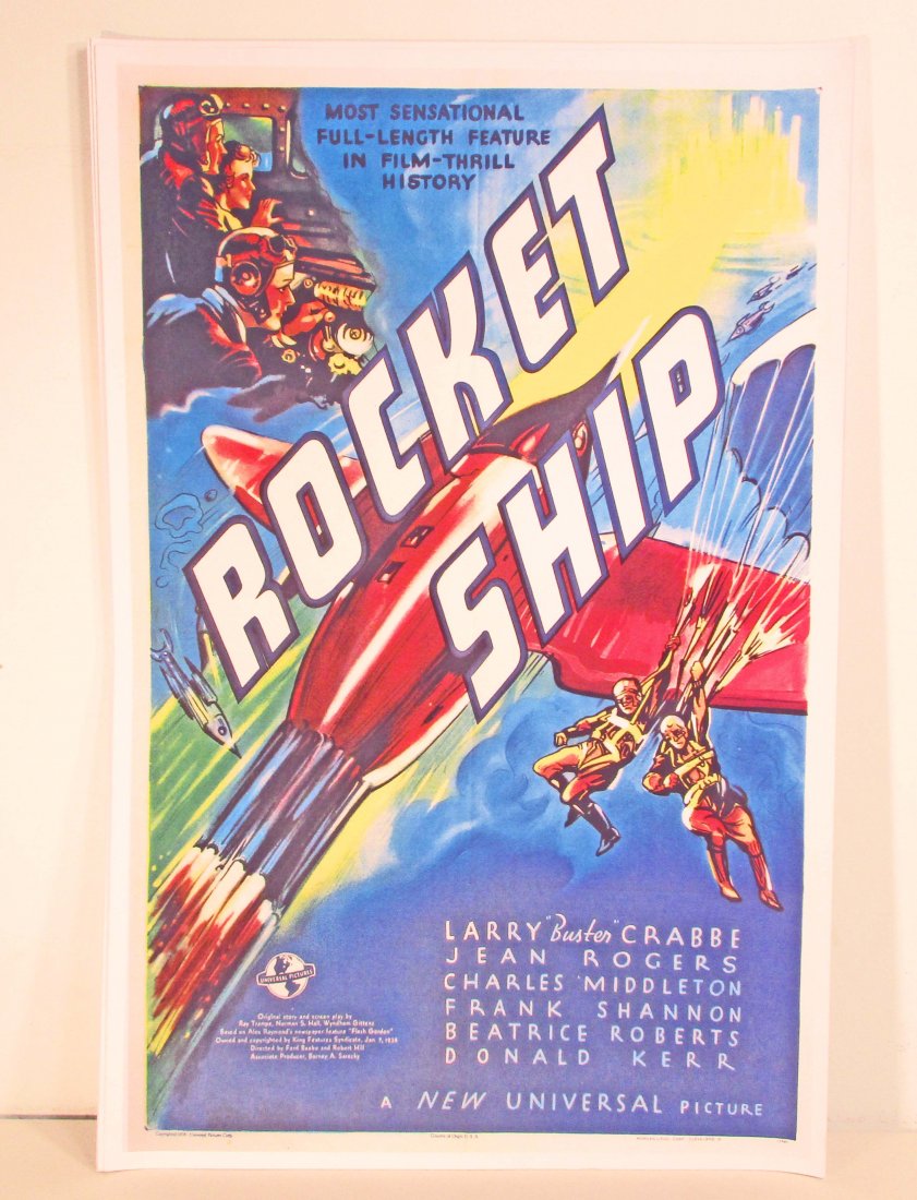 ROCKET SHIP MOVIE POSTER PRINT: Approx. 11" by 17"