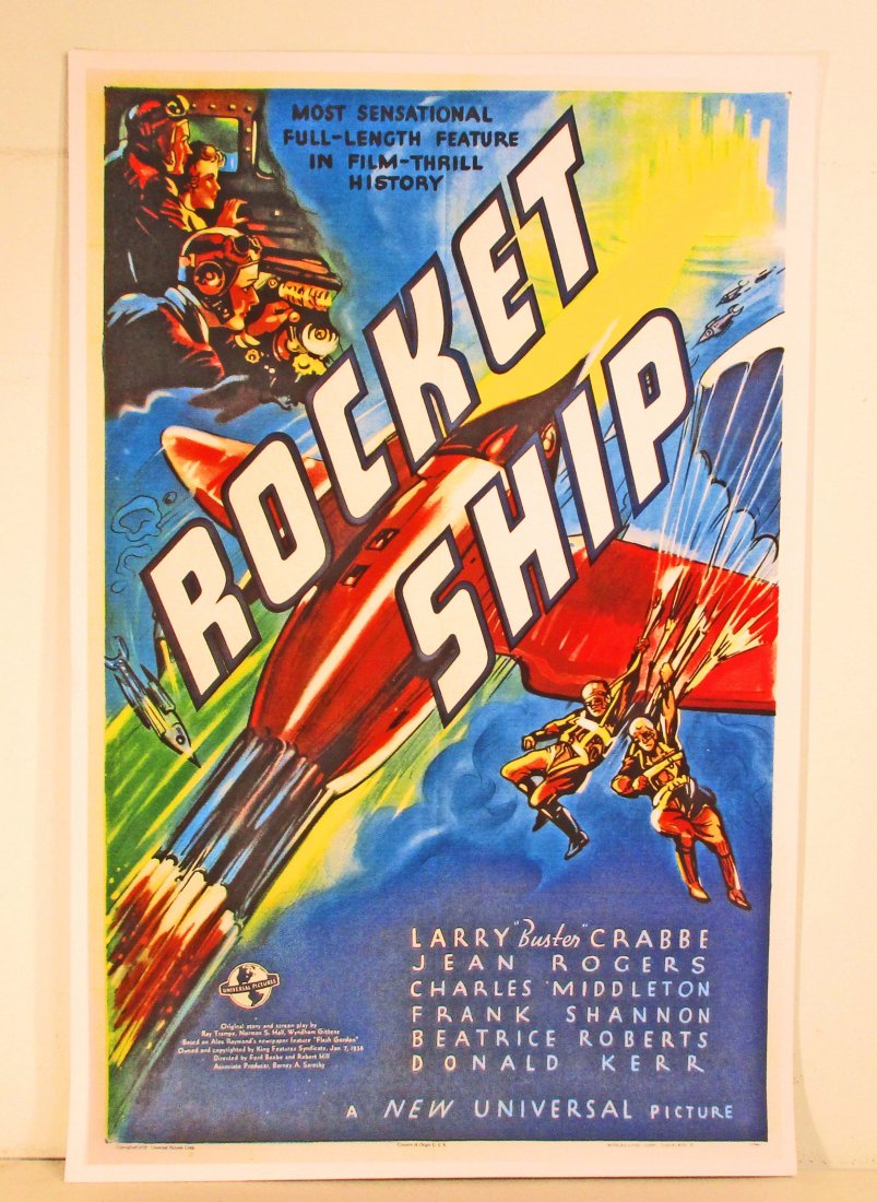ROCKET SHIP MOVIE POSTER PRINT: Approx. 11" by 17"