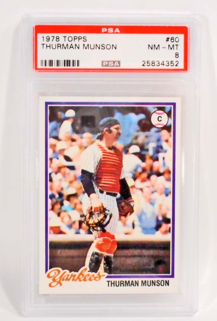 1978 TOPPS THURMAN MUNSON #60 BASEBALL CARD - PSA NM-MT (1 of 2)