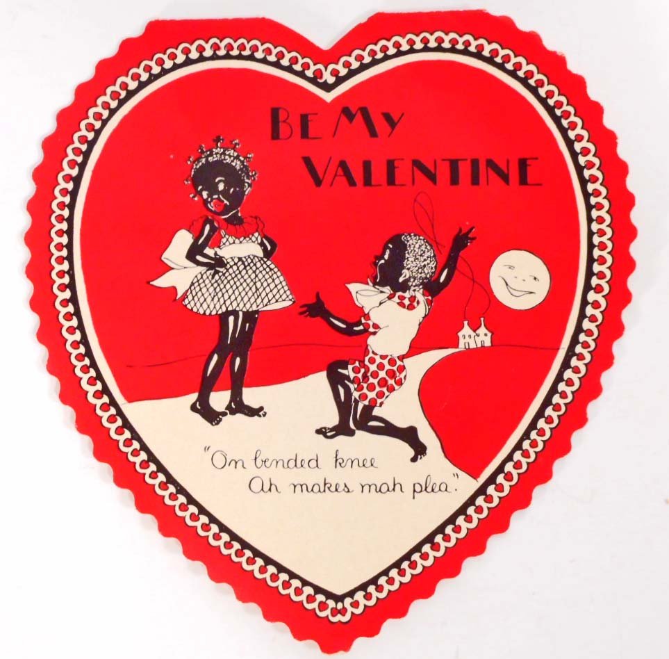 VINTAGE BLACK AMERICANA DIE CUT VALENTINE (1 of 1)