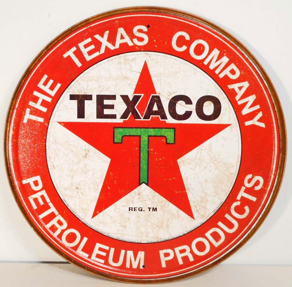 TEXACO METAL ADVERTISING SIGN - 12" (1 of 1)