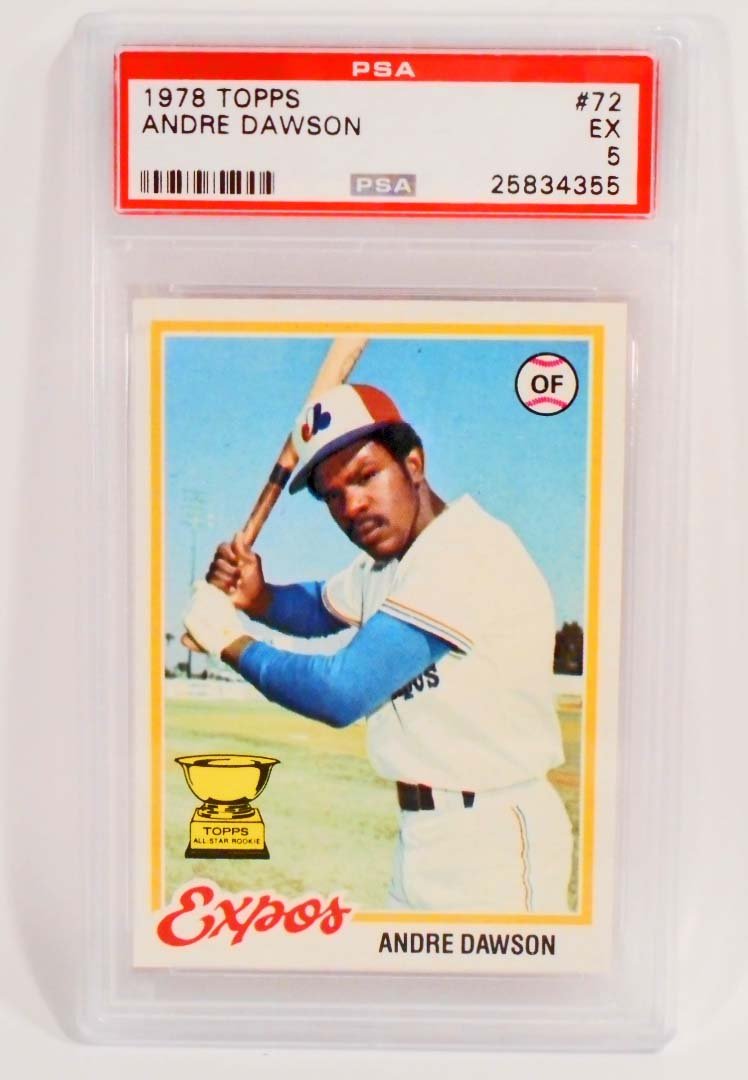 1978 TOPPS ANDRE DAWSON #72 BASEBALL CARD - PSA EX 5 (1 of 2)