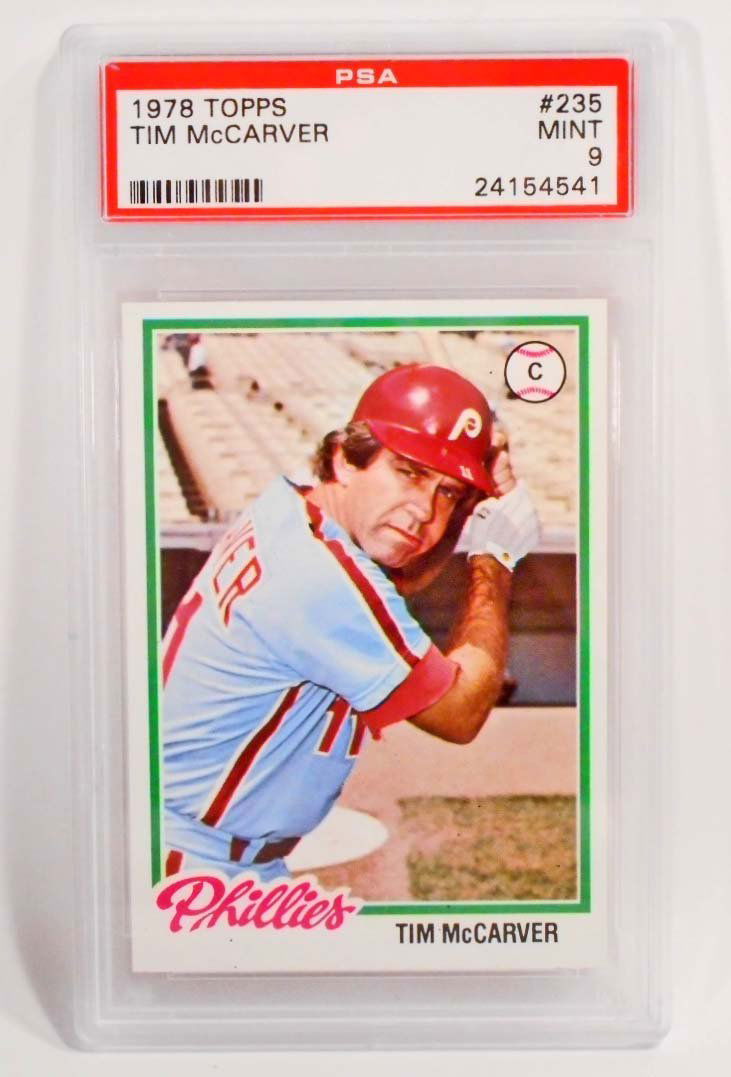 1978 TOPPS TIM MCCARVER #235 BASEBALL CARD - PSA MINT 9 (1 of 2)