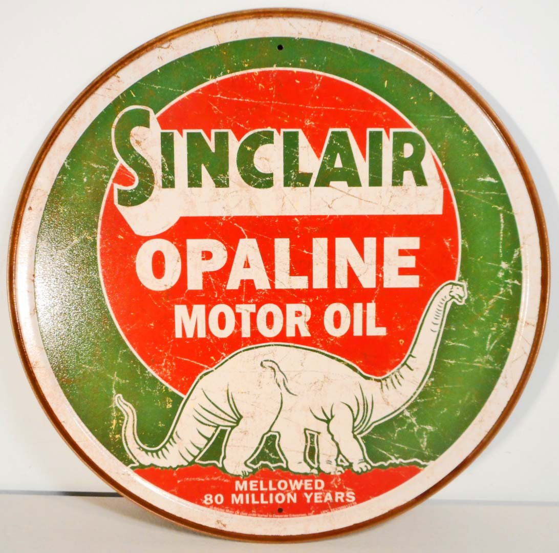 SINCLAIR MOTOR OIL METAL ADVERTISING SIGN - 12" (1 of 1)