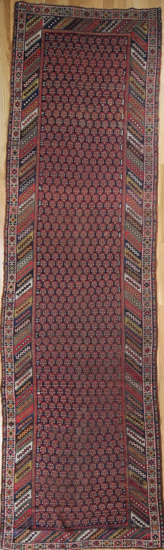 Antique Caucasian Shirvan/Kuba Runner 3 ft 8 in x 12 ft 8 in (1.11 m x 3.86 m) (1 of 1)