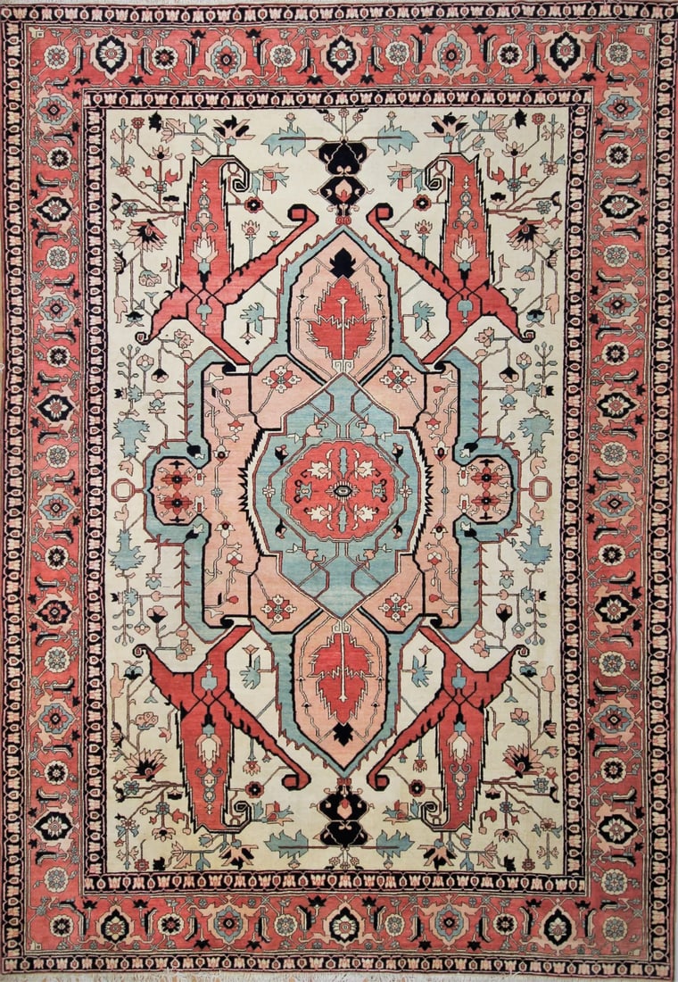 Large Indian Serapi Style Carpet 12 ft 3 in x 17 ft 7 in (3.73 m x 5.35 m) (1 of 4)