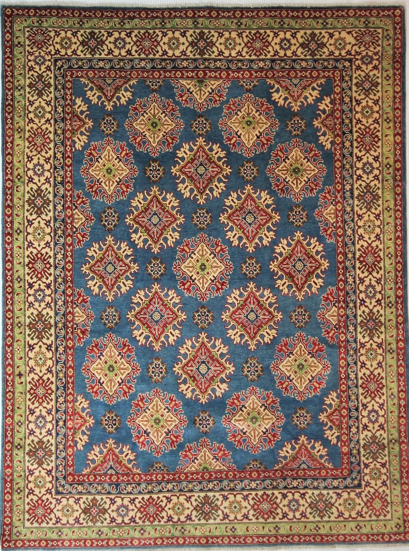 Hand-Knotted Pakistani Rug in the Kazak Taste 7 ft 11 in x 10 ft 5 in (2.41 m x 3.17 m) (1 of 2)