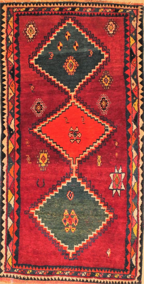 Antique Persian Gabbeh Rug 3 ft 6 in x 6 ft 9 in (1.06 m x 2.05 m) (1 of 5)