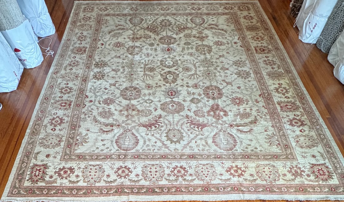 Large Decorative Oushak Carpet 11 ft 8 in x 15 ft (3.55 m x 4.57 m) (1 of 5)