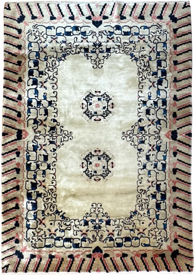 Vintage Chinese Peking Rug 4 ft 2 in x 6 ft 4 in (1.27 m x 1.93 m) (1 of 5)