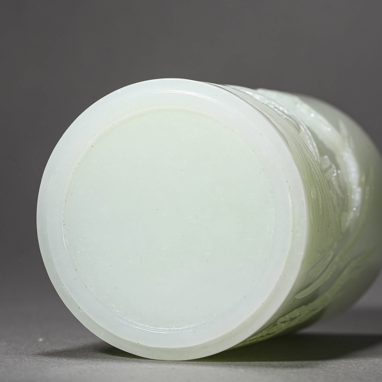 A HETIAN WHITE JADE BRUSH POT - 6