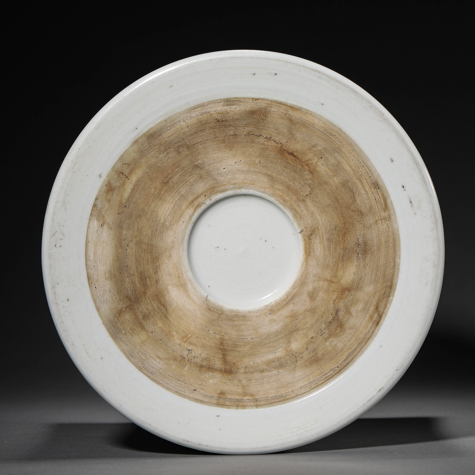 A WHITE-GLAZED 'FLOWERS' BRUSH POT - 6