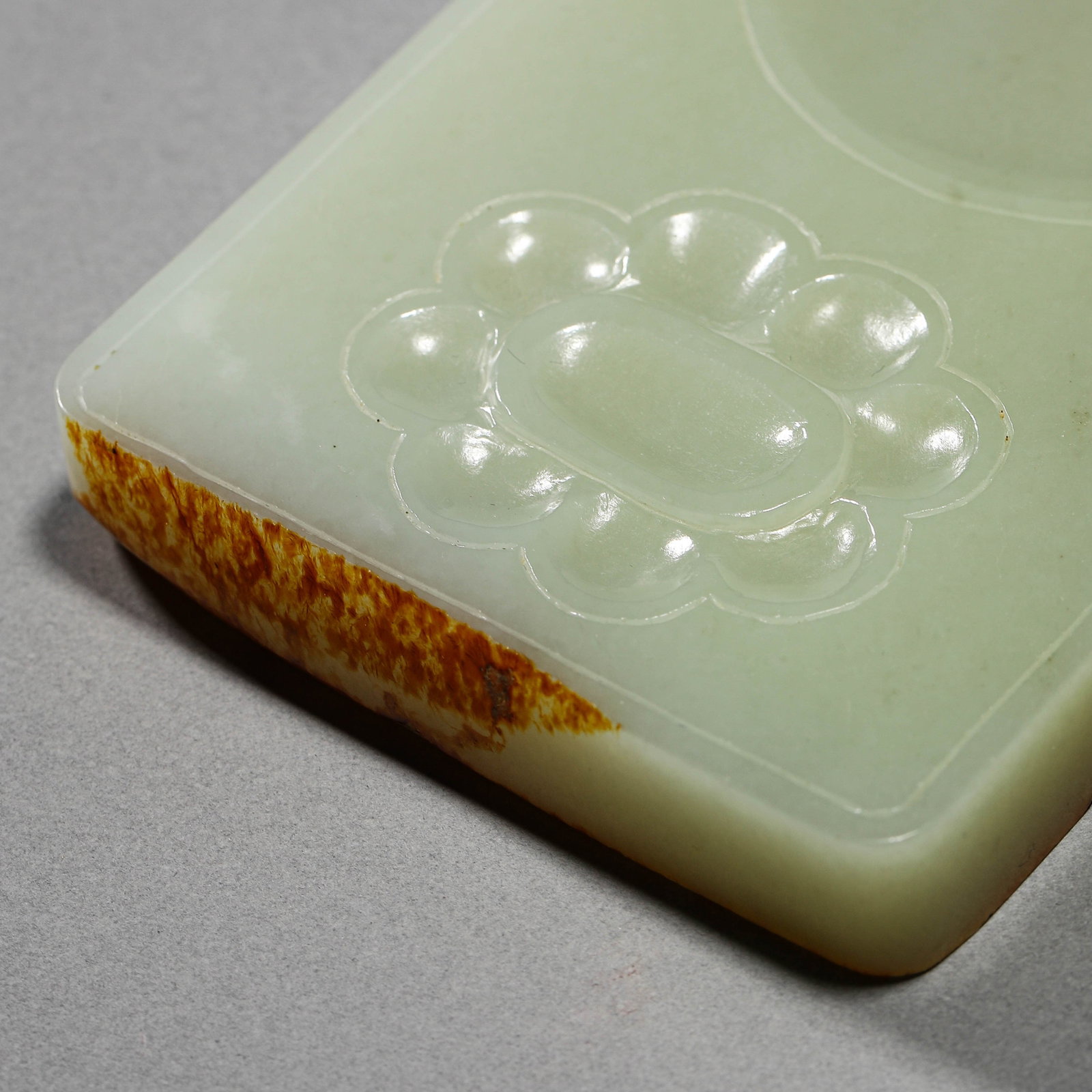 A WHITE JADE INKSTONE - 2