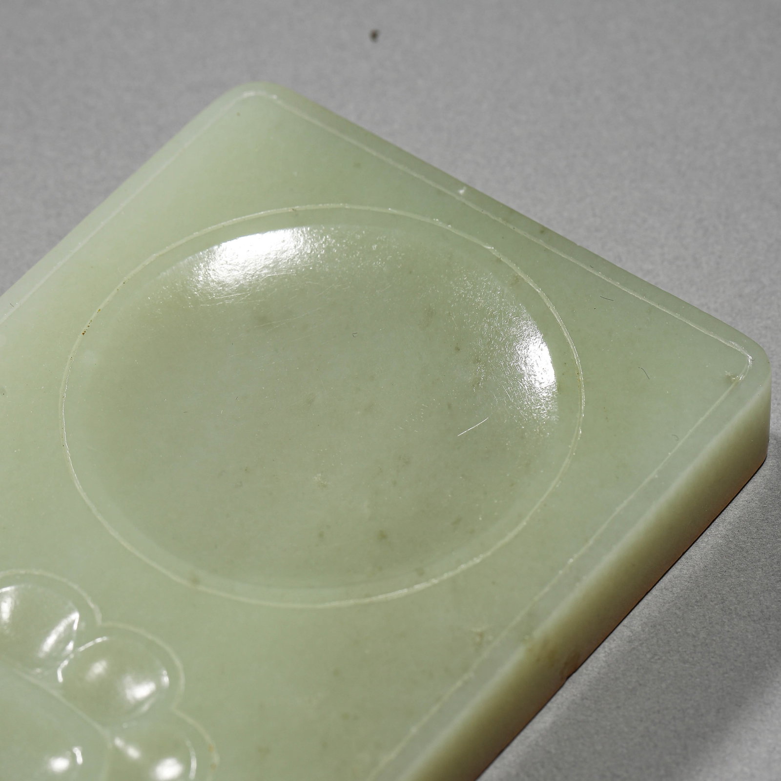A WHITE JADE INKSTONE - 3
