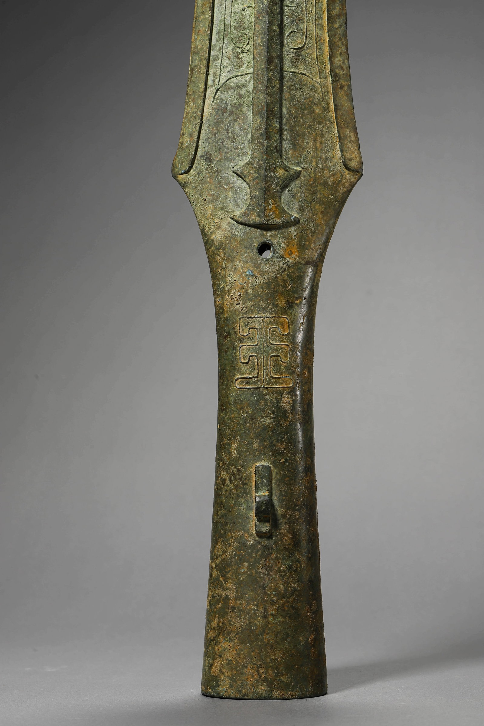 A BRONZE GUN HEAD - 3