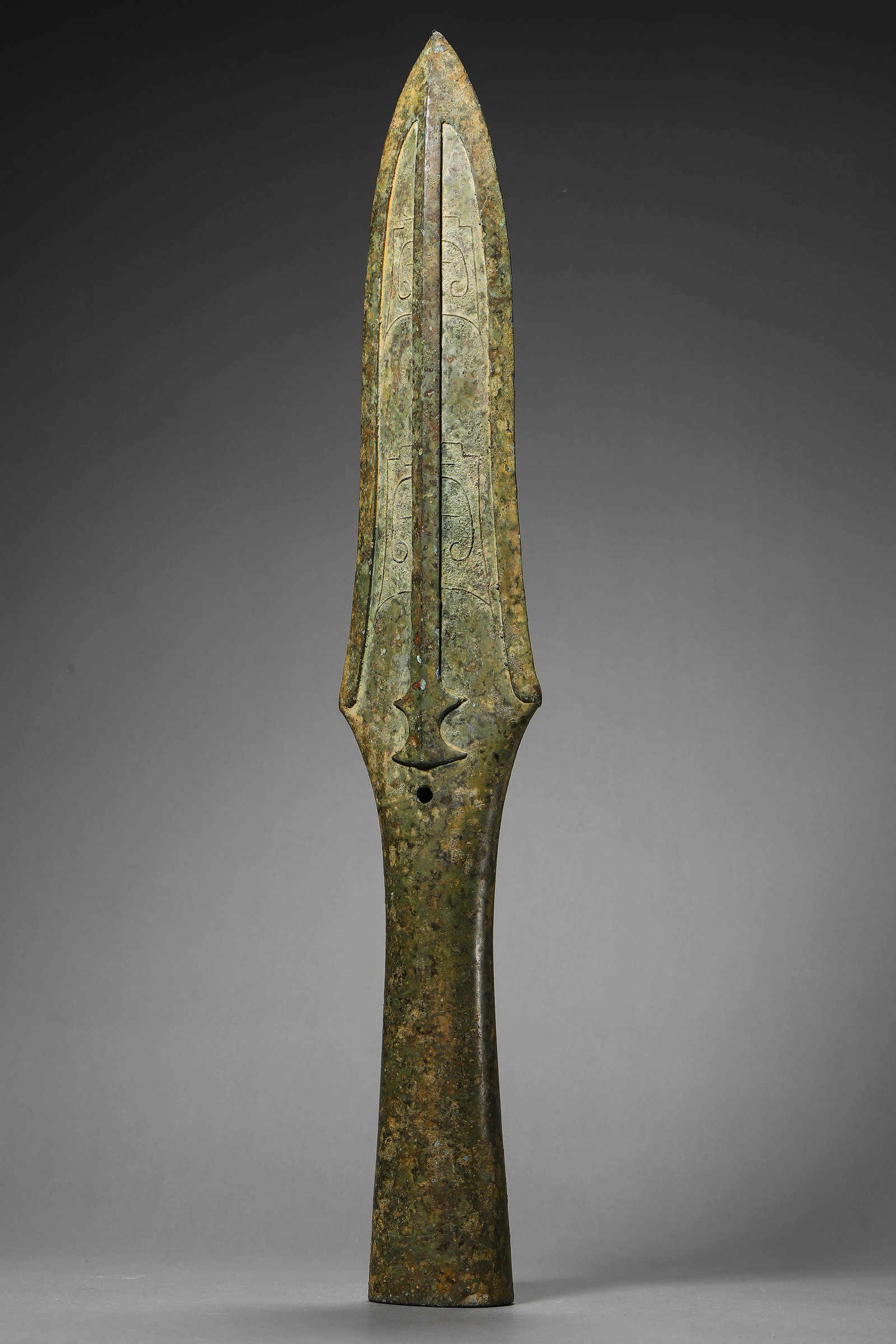 A BRONZE GUN HEAD - 4