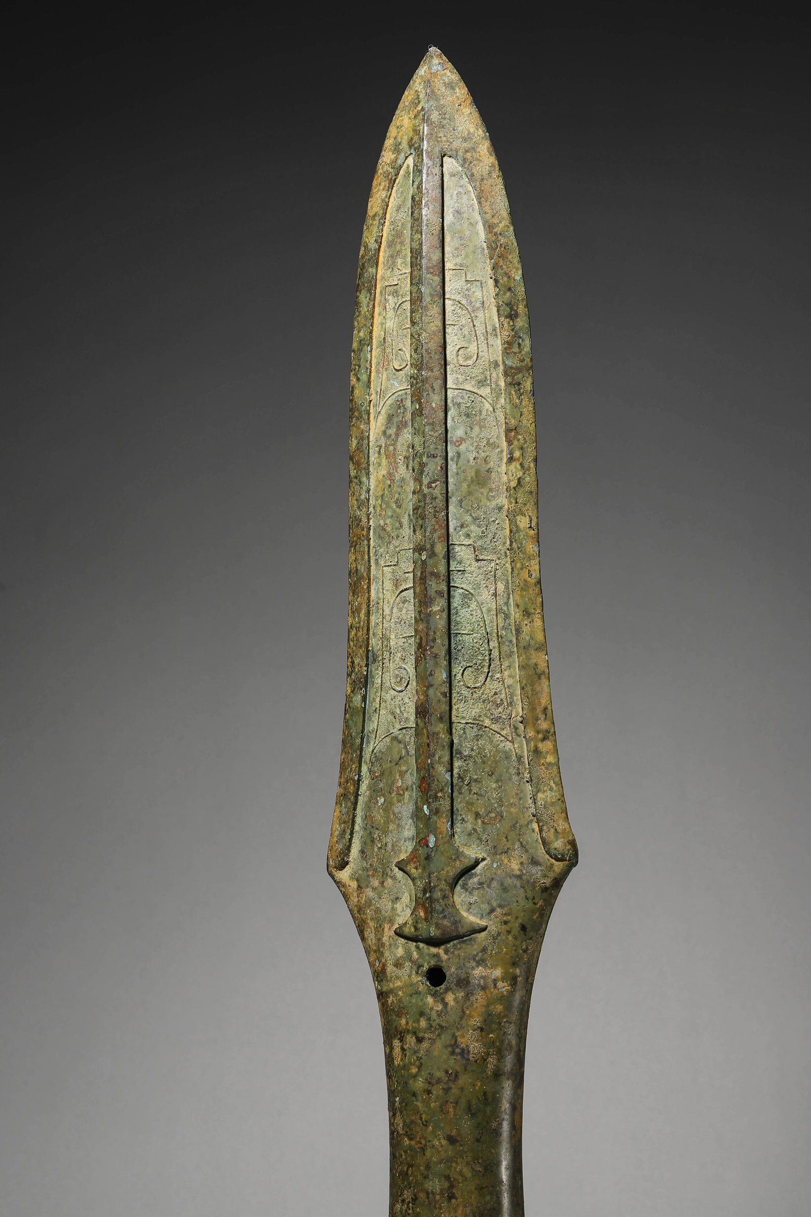 A BRONZE GUN HEAD - 5