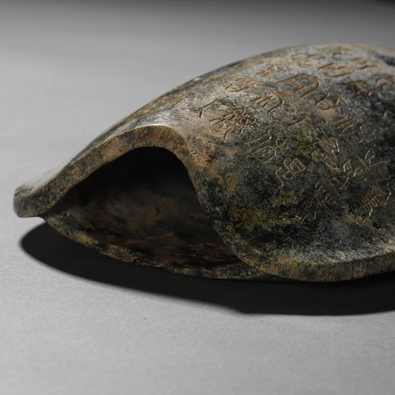 A STONE TORTOISE SHELL - 5
