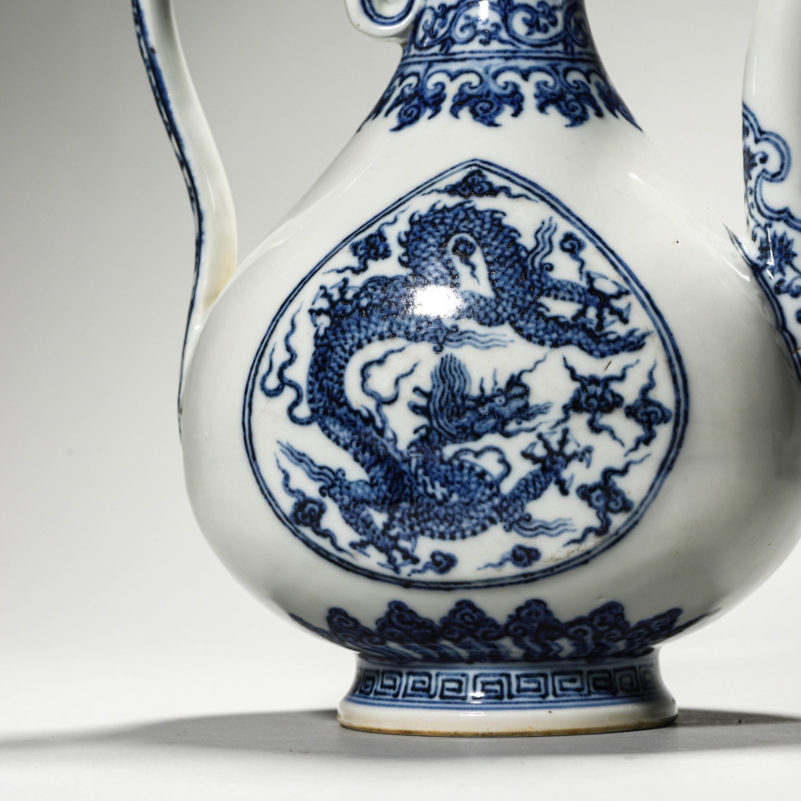 A BLUE AND WHITE EWER - 2