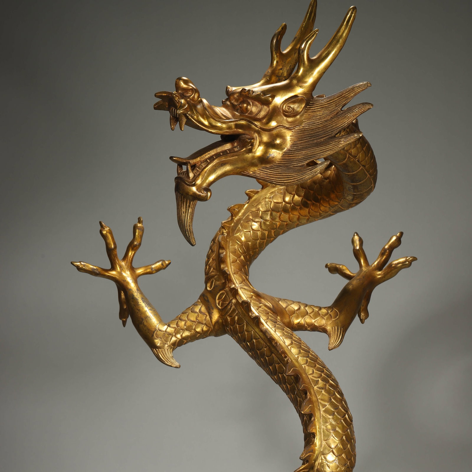 A GILT-BRONZE DRAGON - 11
