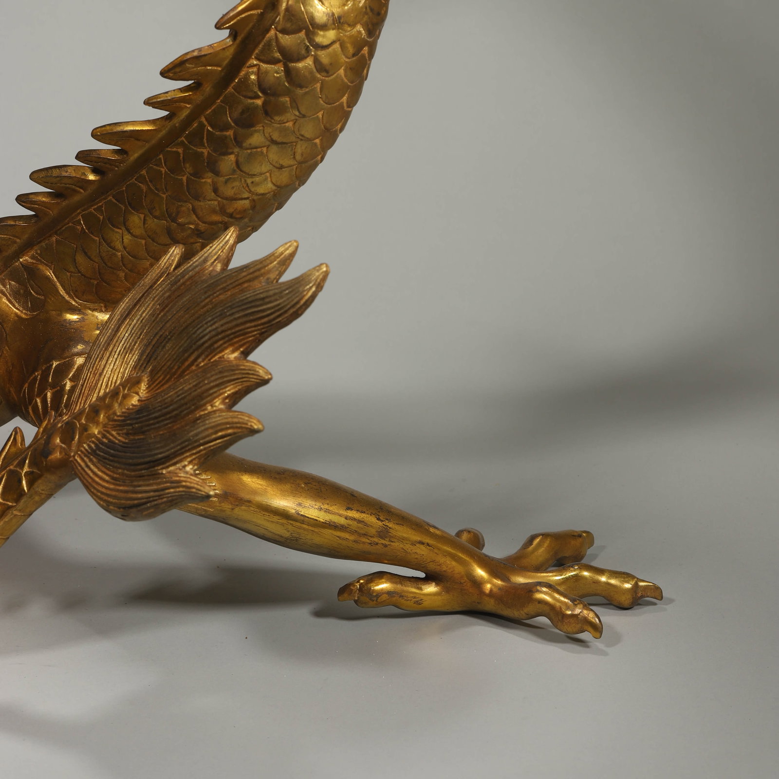 A GILT-BRONZE DRAGON - 12