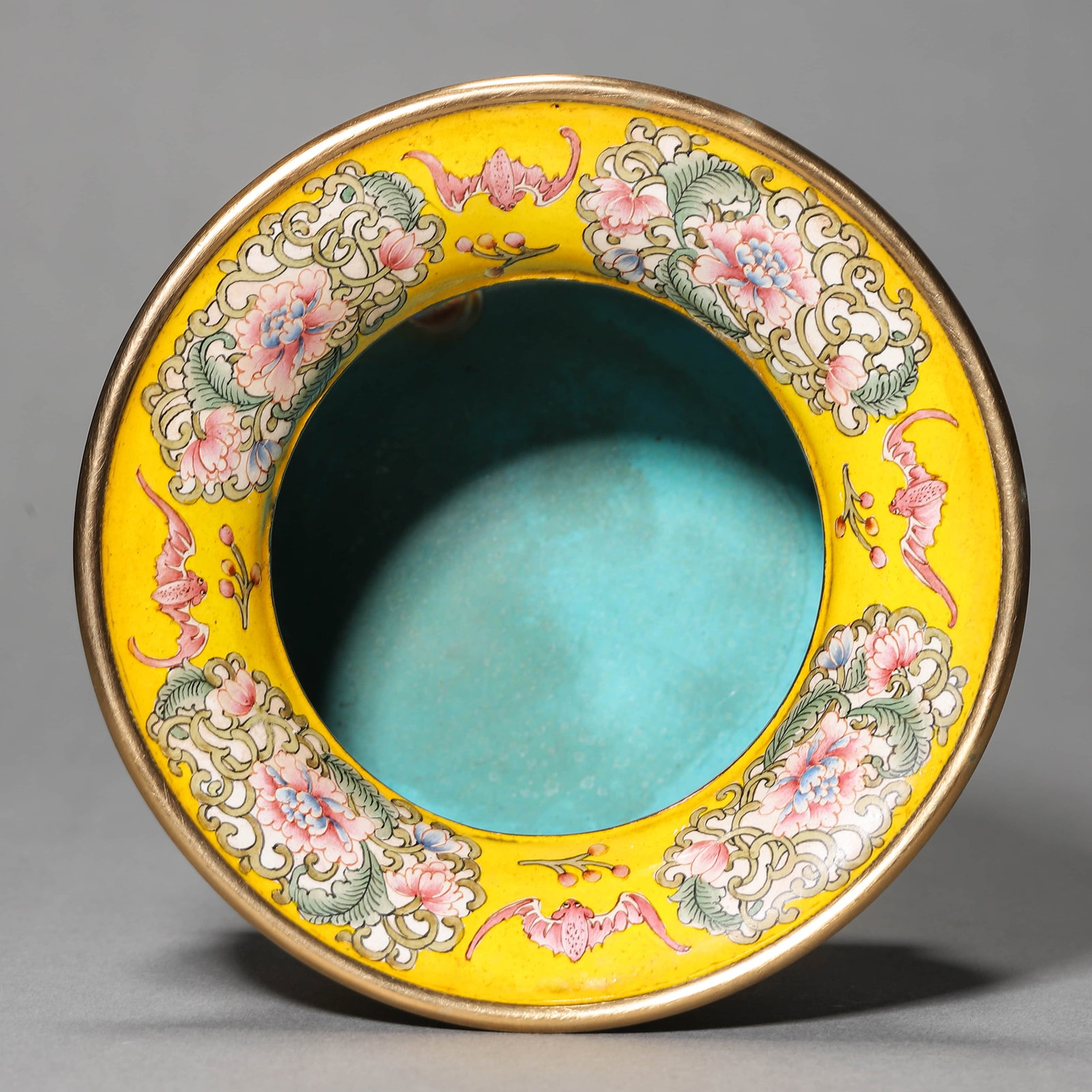 A COPPER ENAMEL SPITTOON - 7