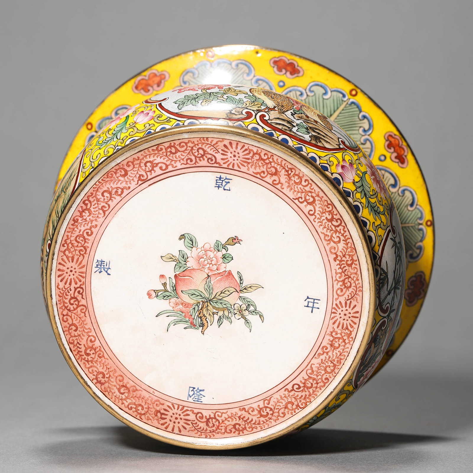A COPPER ENAMEL SPITTOON - 8