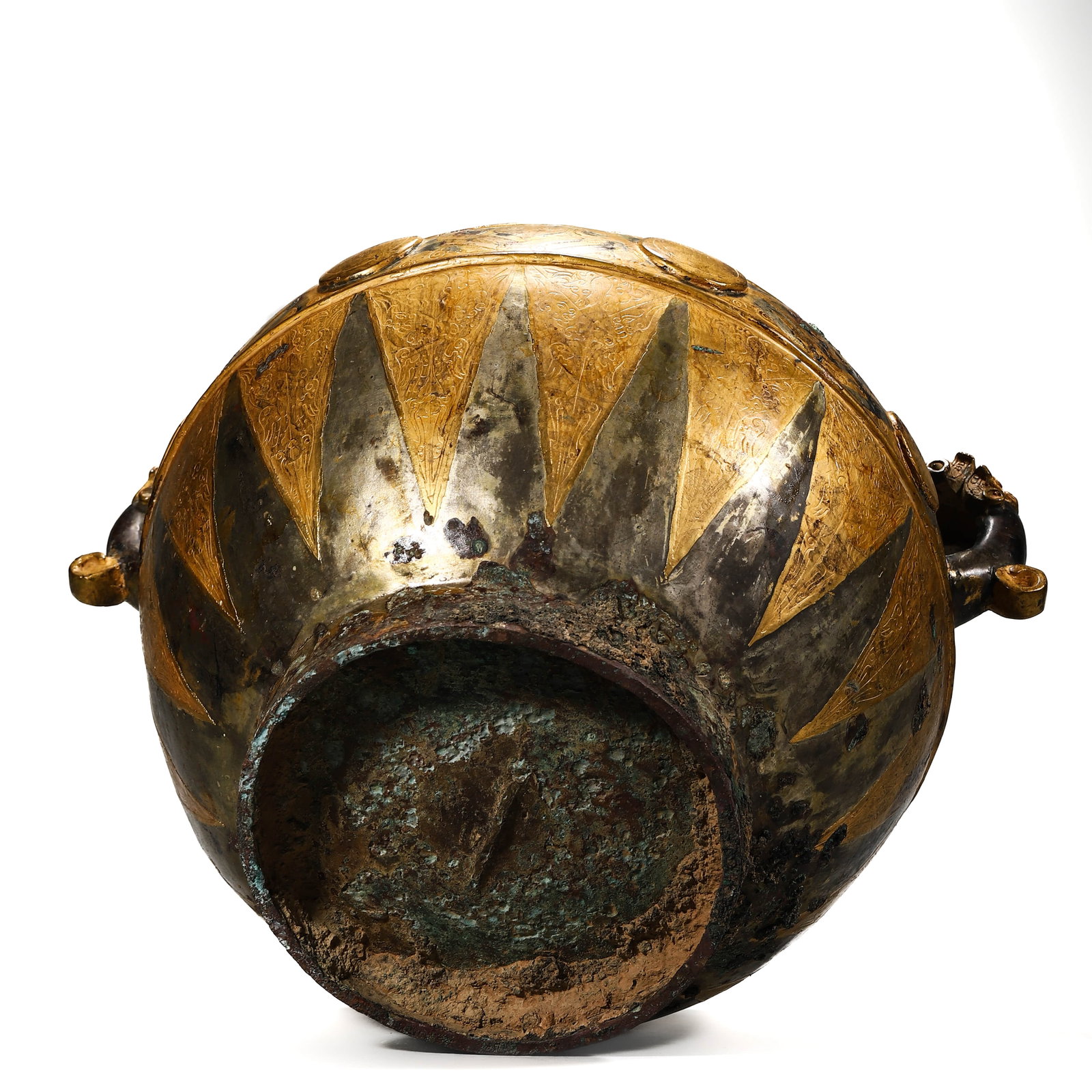 A GILT-BRONZE TEAPOT - 6