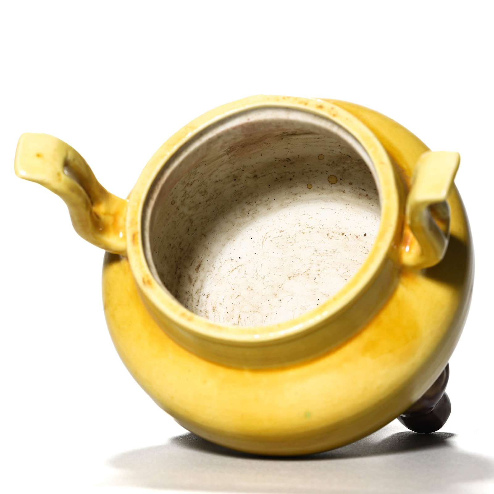A YELLOW-GLAZED CENSER - 6