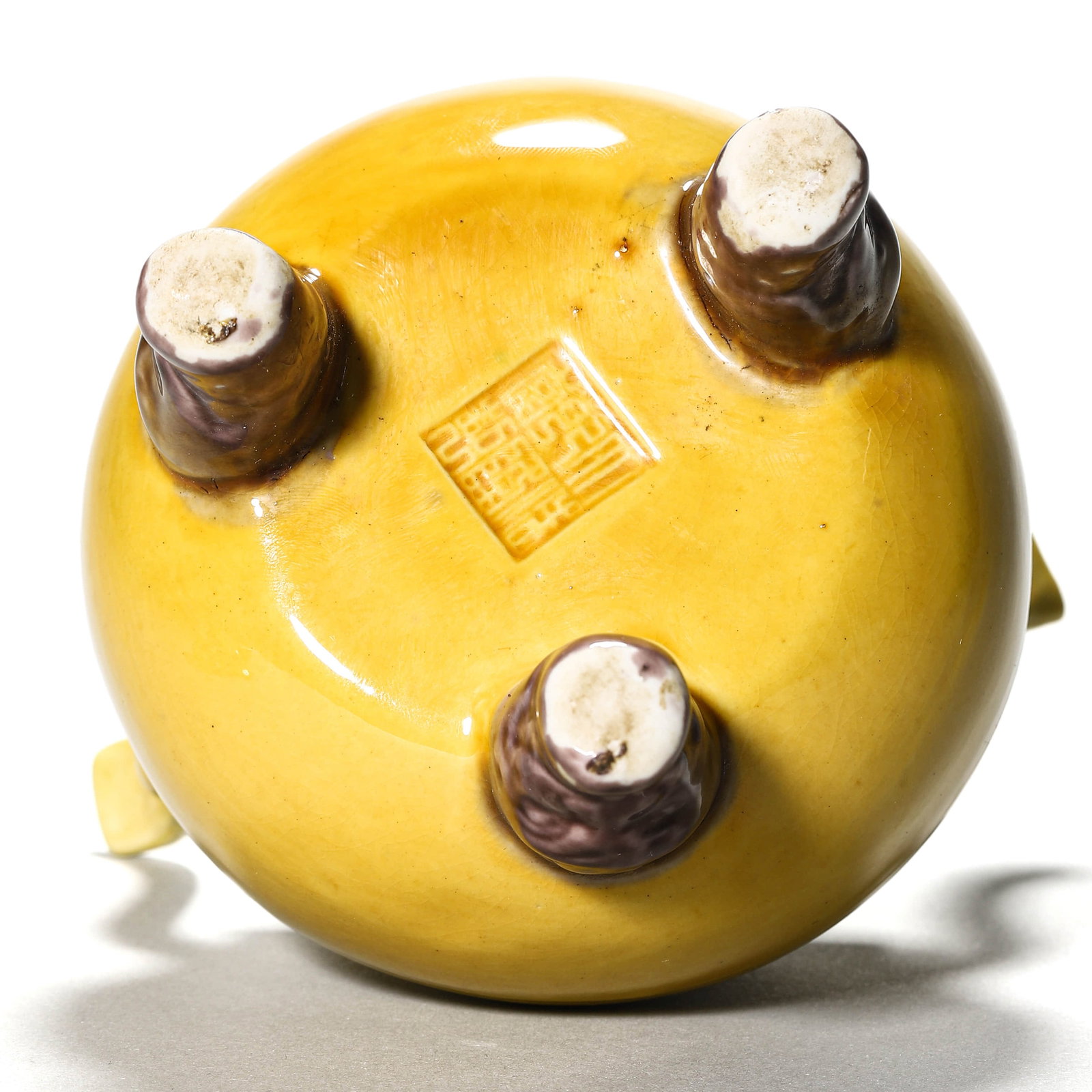 A YELLOW-GLAZED CENSER - 7