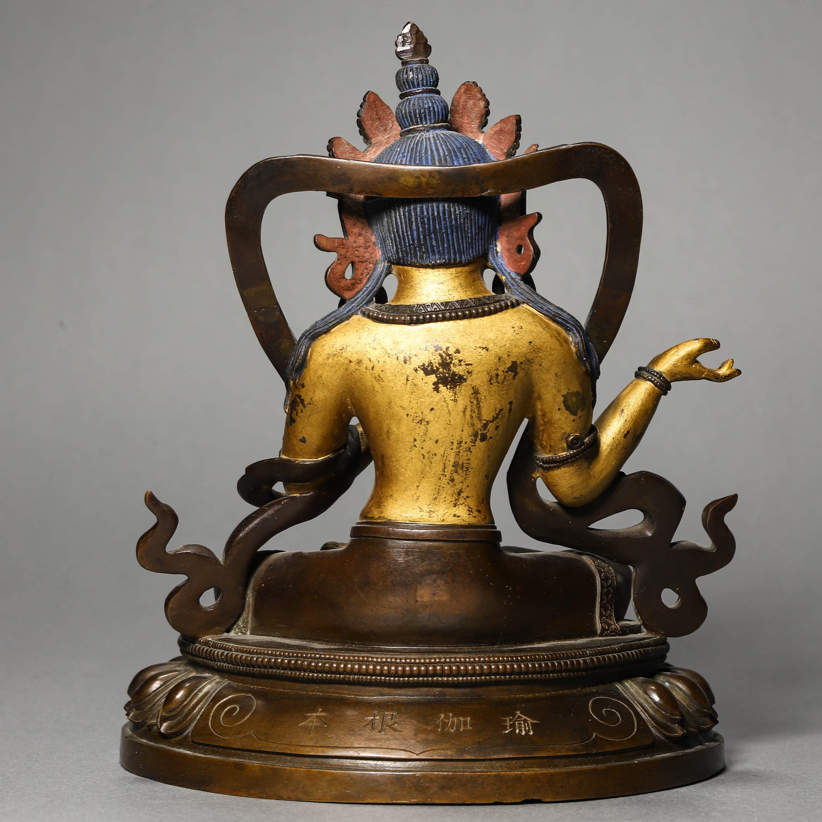 A GILT-BRONZE BUDDHA FIGURE - 6