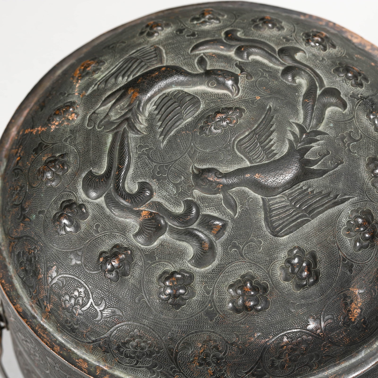 A SILVER 'DOUBLE PHOENIX' TWO-HANDLED BOX - 4