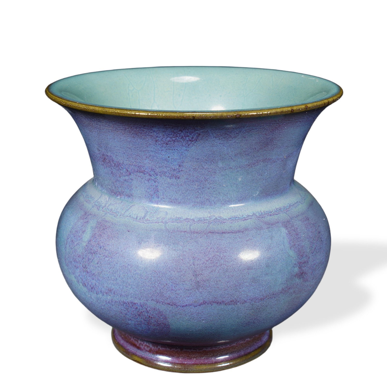 JUN WARE ROSE-PURPLE GLAZED ZHADOU-FORM FLOWER POT (1 of 5)