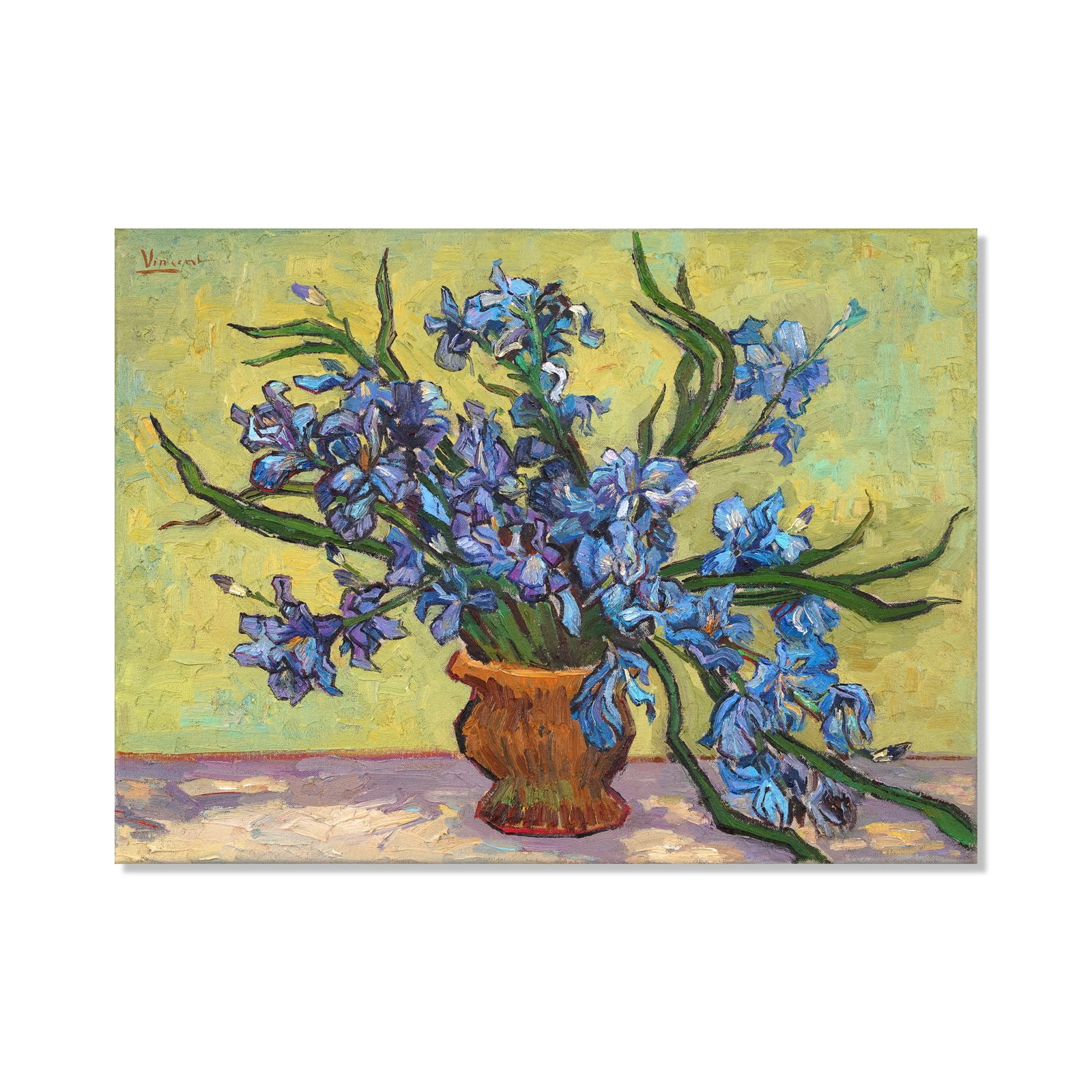 VINCENT VAN GOGH (1853-1890), ATTRIBUTED TO, OIL ON CANVAS: Signed (upper left) Image Dimensions: 21 1/4 x 28 3/4 in (54 x 73 cm) This painting comes with COA. Vincent van Gogh's late still lifes, particularly those painted in 1890, carry a heightened intensit