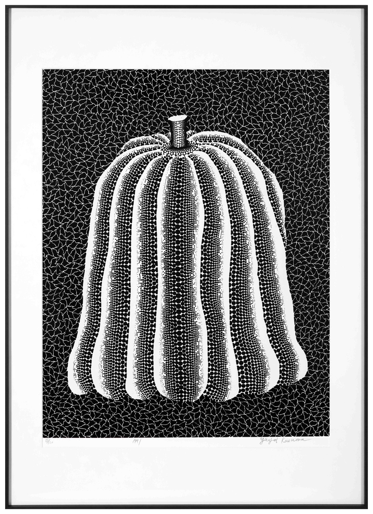 YAYOI KUSAMA (B.1929), SILKSCREEN PRINT: Signed (lower right) Image Dimensions: 26 3/4 x 20 1/4 in (68 x 51.5 cm) Yayoi Kusama (b. 1929) stands as one of the most iconic and influential female artists in the history of contemporary art.