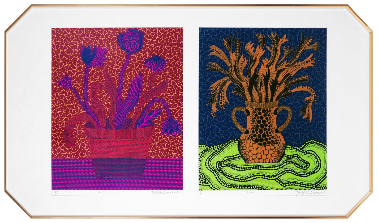 YAYOI KUSAMA (B.1929), SILKSCREEN PRINT: Signed (lower right) Image Dimensions: 33 7/8 x 20 1/8 in (86 x 51 cm) Yayoi Kusama (b. 1929) stands as one of the most iconic and influential female artists in the history of contemporary art. Throug